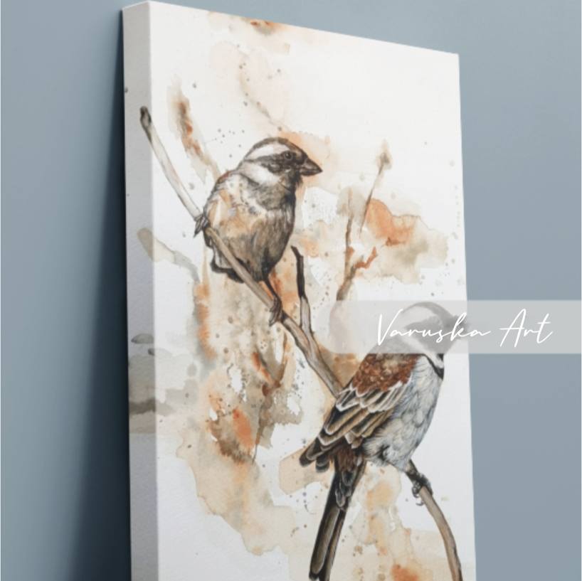 Cape Swallow Pair Canvas Print