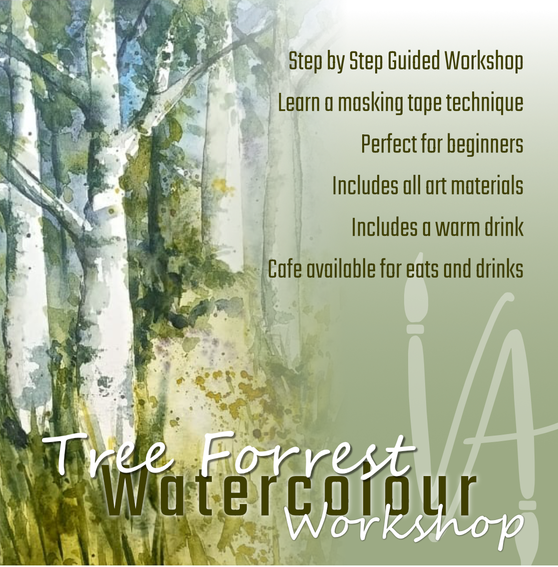 TREE FORREST Watercolour Workshop - 25 October