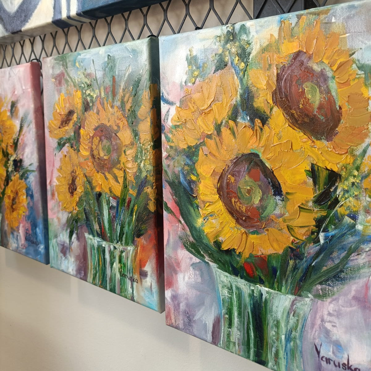 Sunflowers Triptych