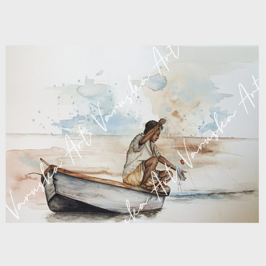 Fisherman Watercolour