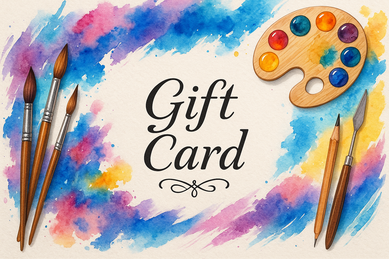gift card for art classes, workshops and art