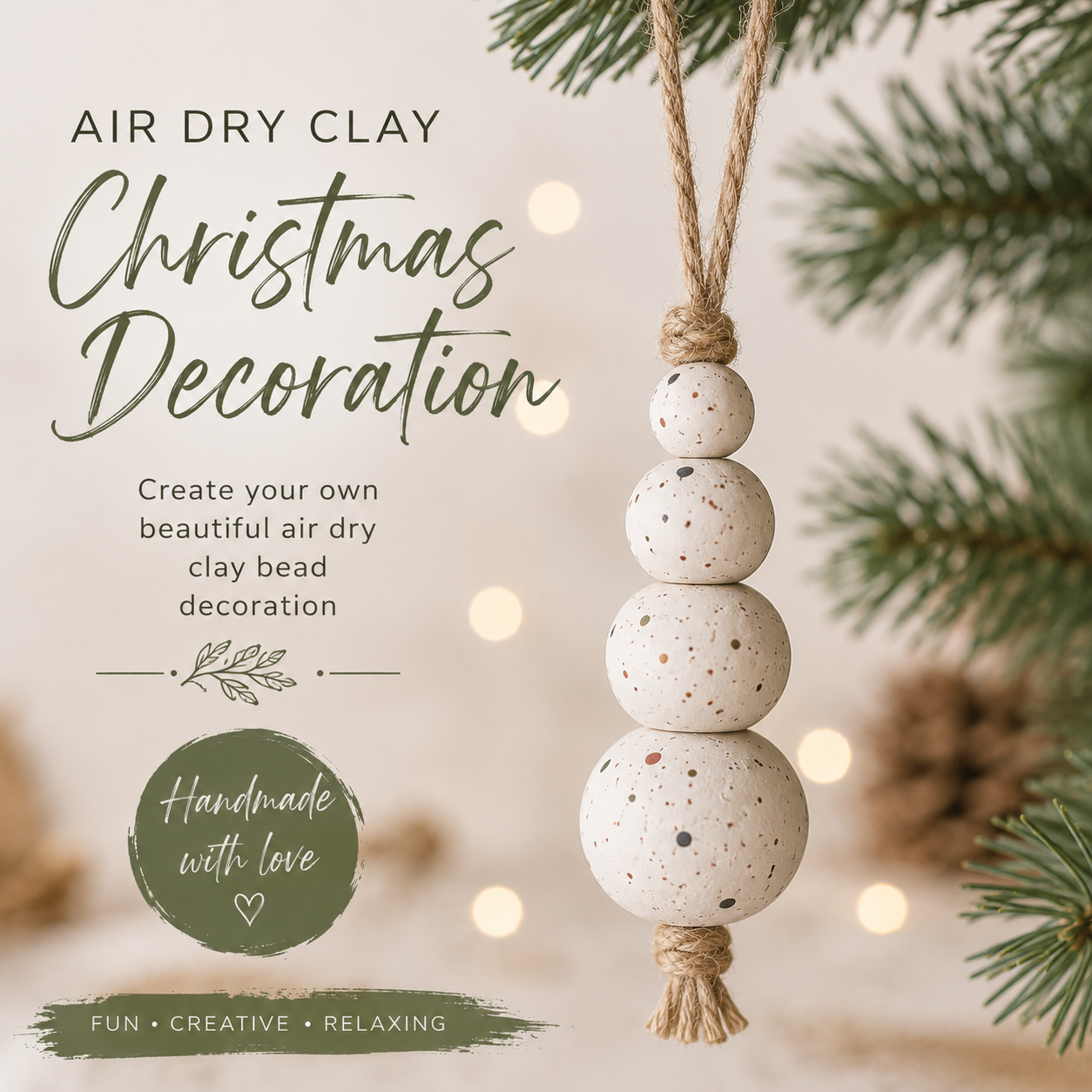 Air Dry Clay Tree Decoration Workshop, 21 November