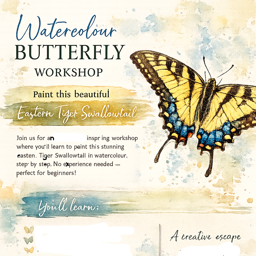 Butterfly Watercolour Workshop, 10 October
