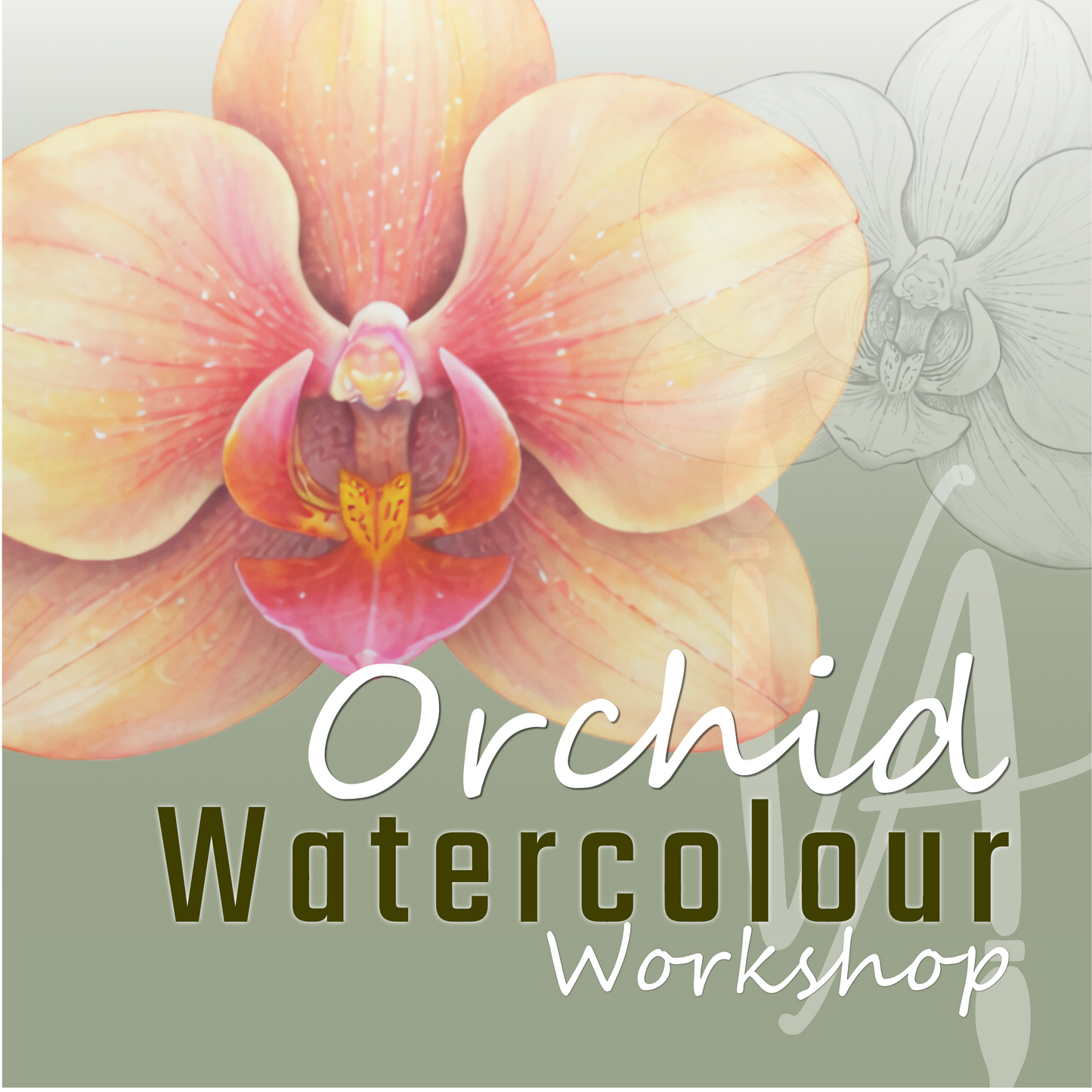 Orchid Watercolour Workshop @Keik Bakery -  Sunday, 9 August