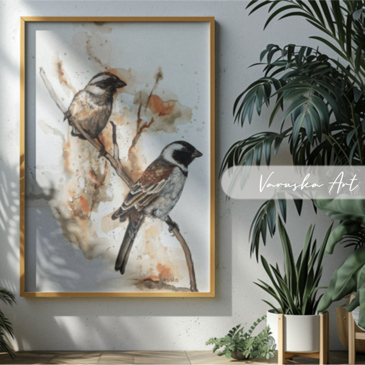 Cape Swallow Pair Canvas Print