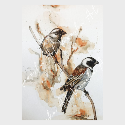 Cape Swallow Pair Fine Art Print