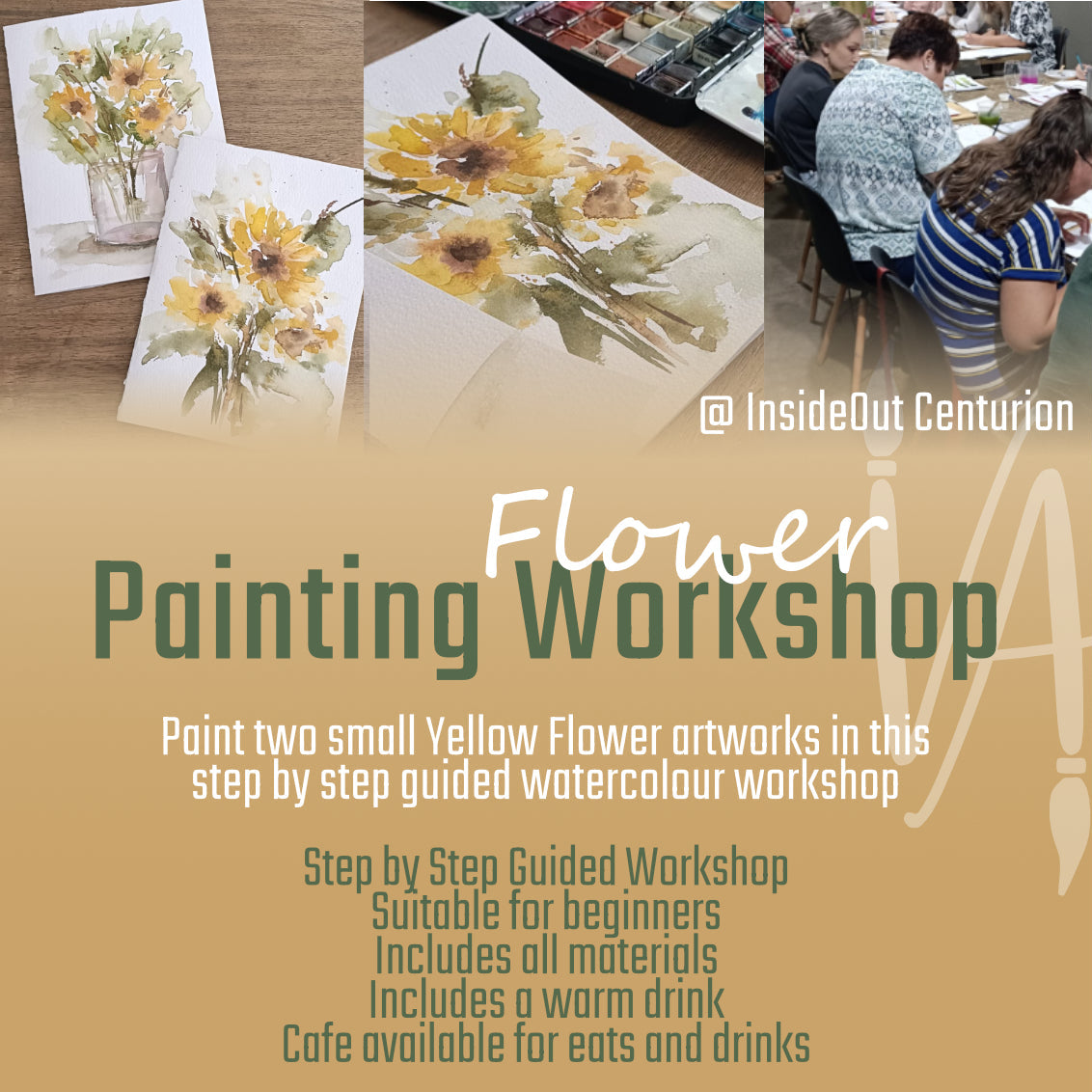 YELLOW FLOWER Watercolour Workshop - 26 September