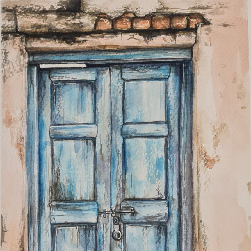 BLUE DOOR Watercolour Workshop -  Saturday, 31 January