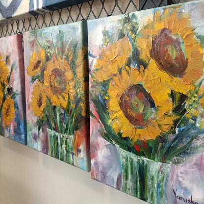 Sunflowers Triptych
